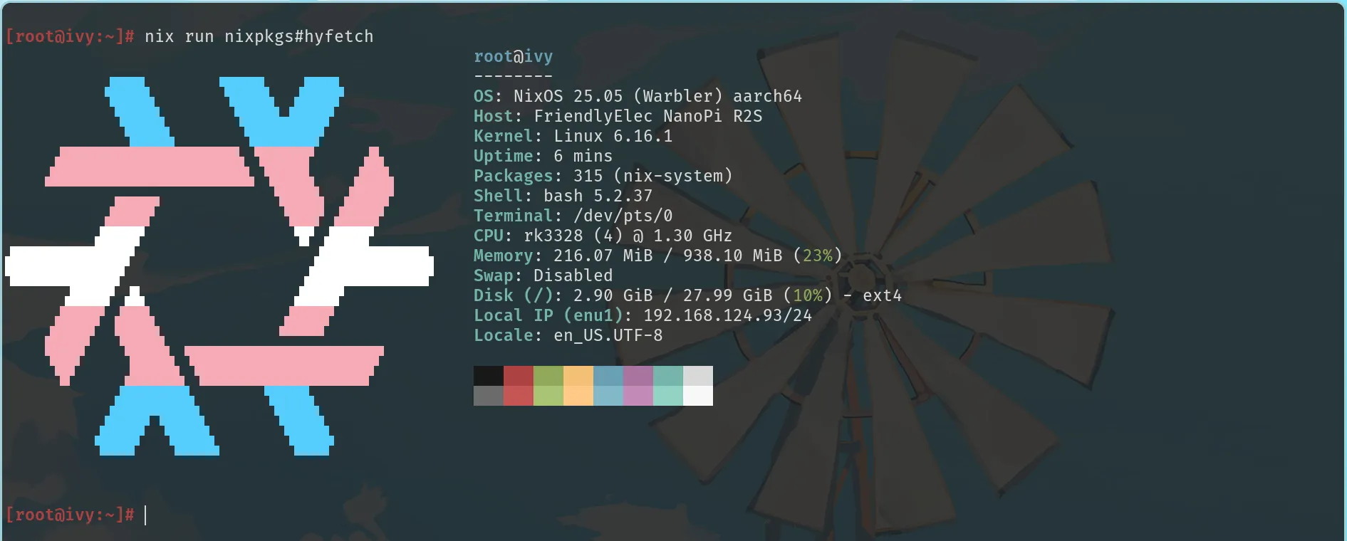 hyfetch on r2s